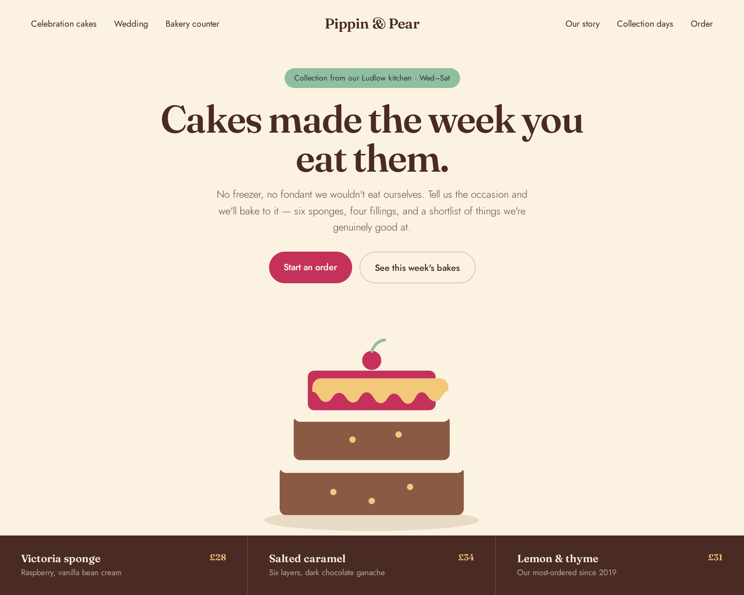 Cafe and bakery website in Ludlow